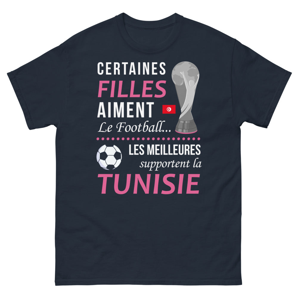 T-shirt Tunisie marine - Les meilleures supportent la Tunisie