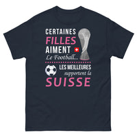 Thumbnail for T-shirt Football Suisse marine - Filles qui aiment le football