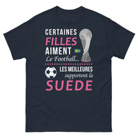 Thumbnail for T-shirt Suède marine - Certaines filles aiment le football