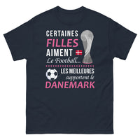 Thumbnail for T-shirt Danemark marine - Certaines filles aiment le football