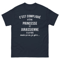 Thumbnail for T-shirt Jura marine - C'est compliqué d'être Princesse et Jurassienne