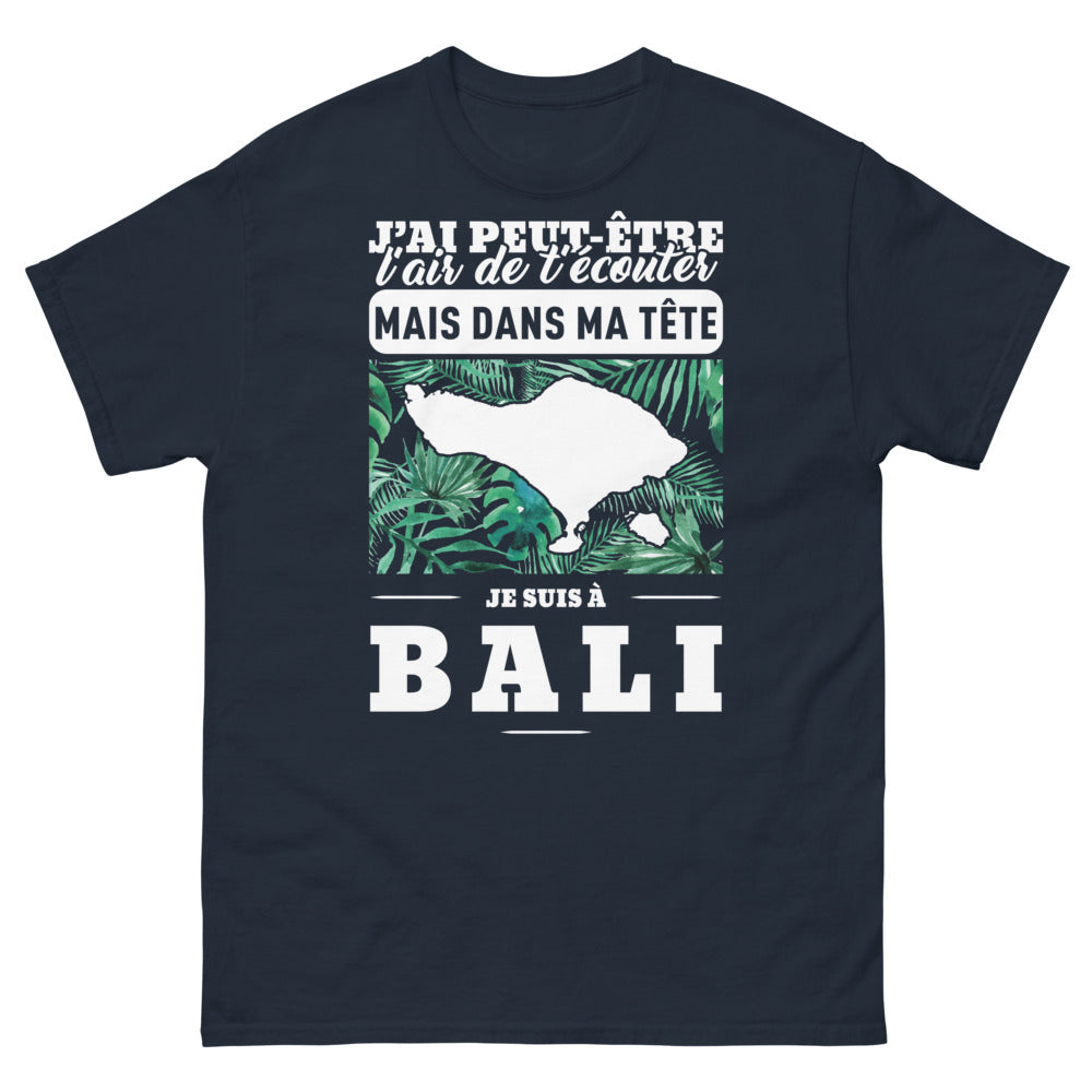 T-shirt Bali noir dos - J'ai peut-être l'air de t'écouter