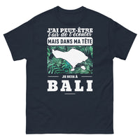 Thumbnail for T-shirt Bali noir dos - J'ai peut-être l'air de t'écouter