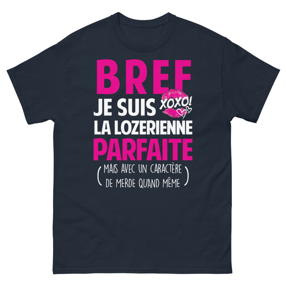 T-shirt Lozère marine - La parfaite Lozérienne au caractère fort
