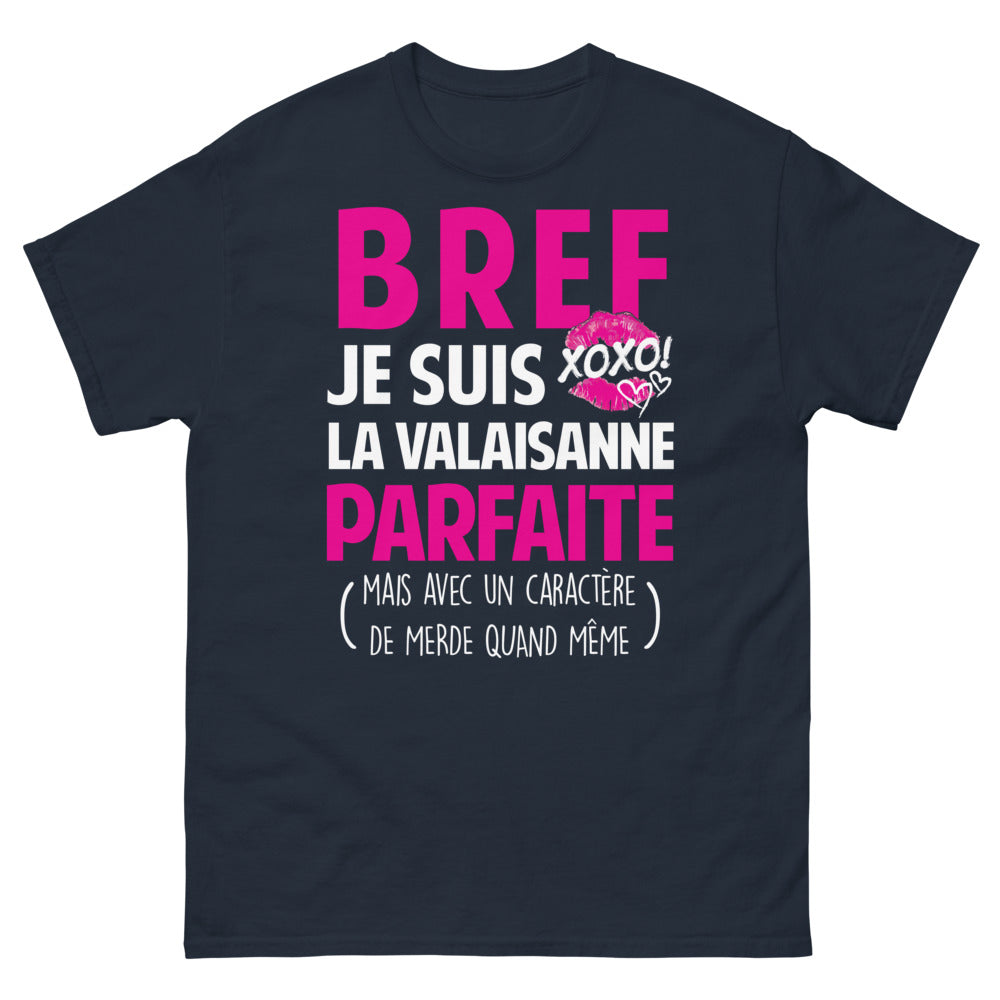 T-shirt Valaisanne noir dos - Caractère de merde assumé