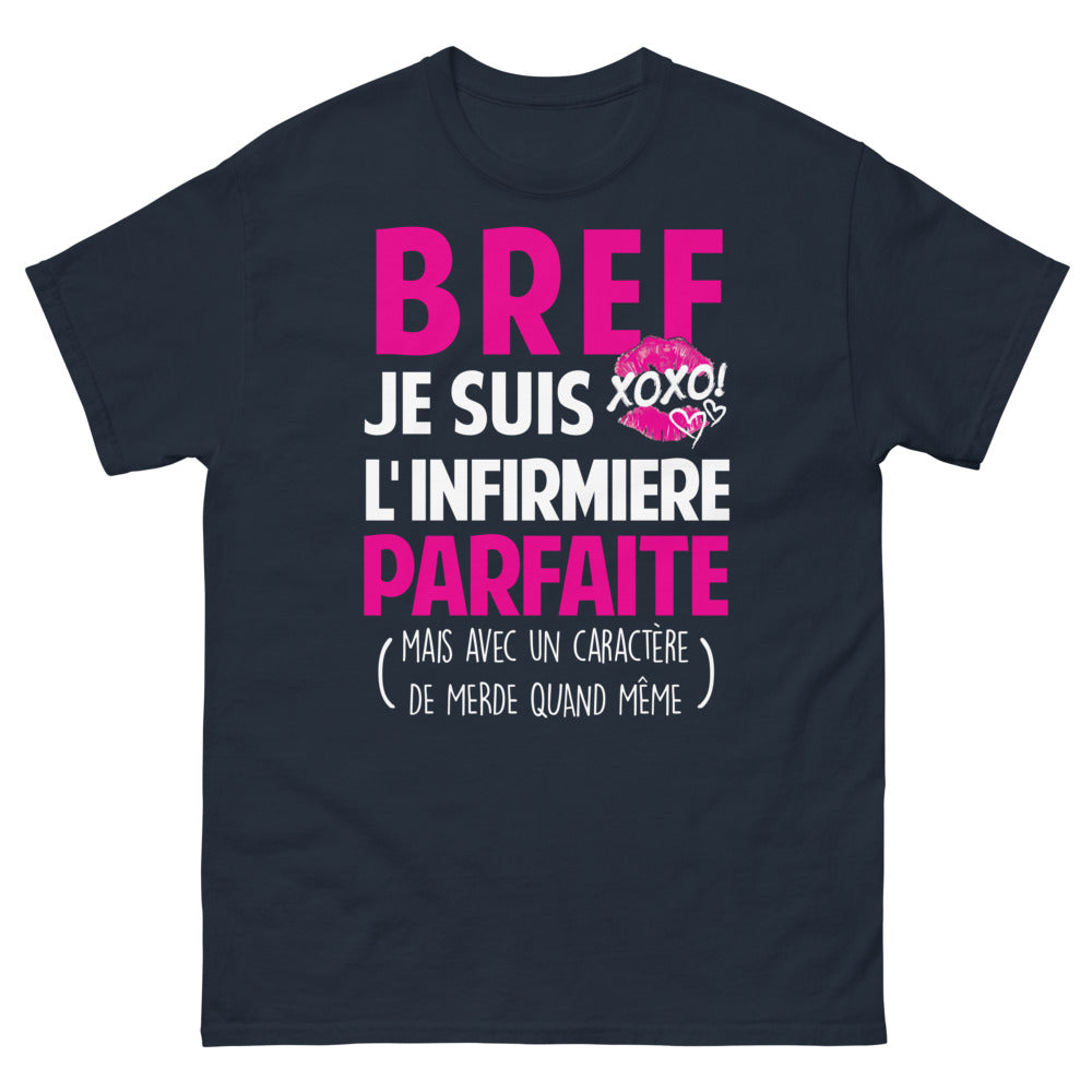 T-shirt Infirmière noir dos - Je suis l'infirmière parfaite