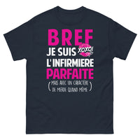 Thumbnail for T-shirt Infirmière noir dos - Je suis l'infirmière parfaite