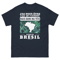 Thumbnail for T-shirt Brésil marine - J'ai peut-être l'air de t'écouter