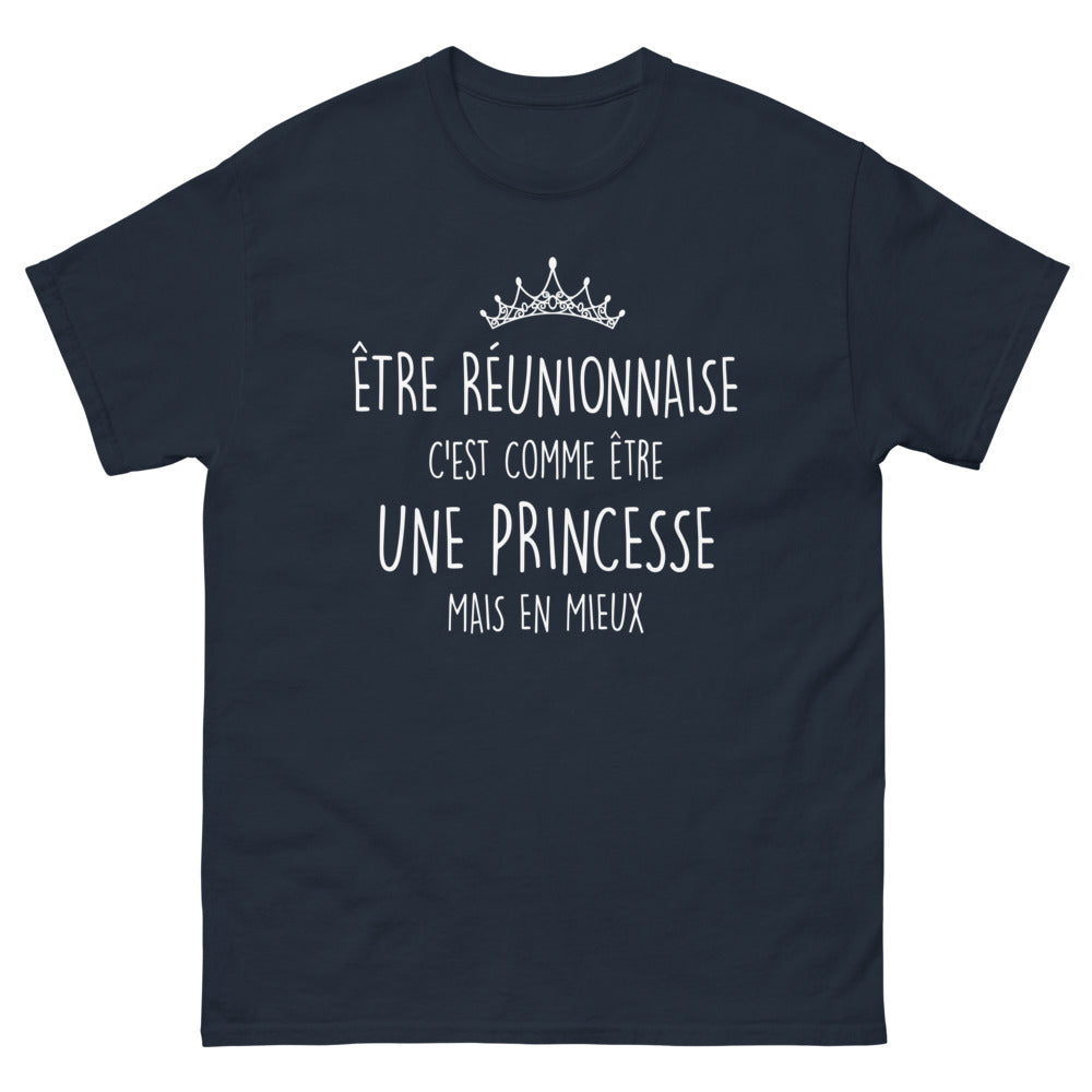 T-shirt Réunionnaise marine - Princesse mais en mieux