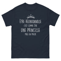 Thumbnail for T-shirt Réunionnaise marine - Princesse mais en mieux