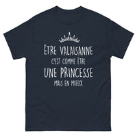 Thumbnail for T-shirt Valaisanne marine - Comme une Princesse, mais en Mieux