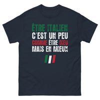 Thumbnail for T-shirt Italie marine - Comme un Dieu, mais en mieux !