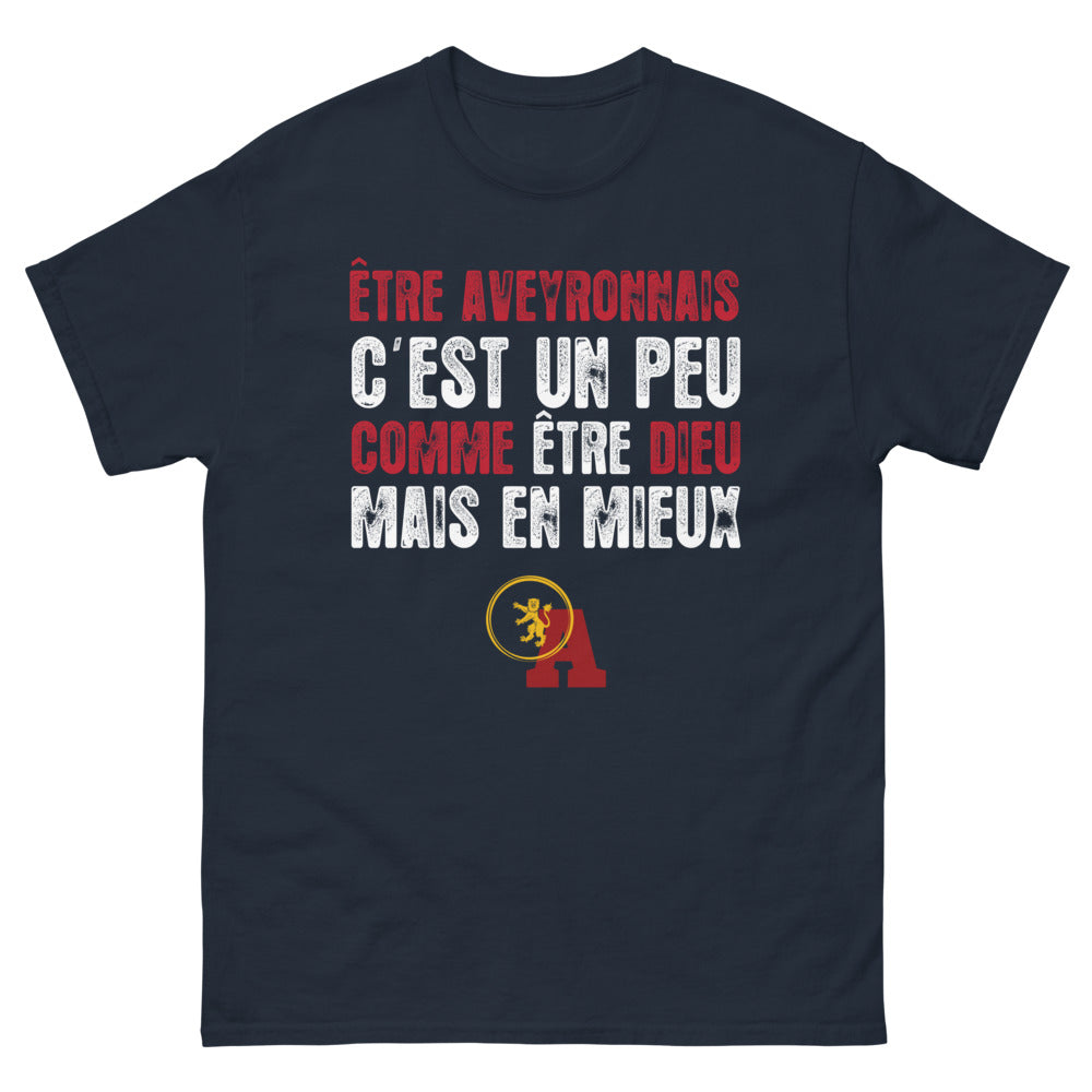 T-shirt Aveyron marine - Être Dieu, mais en mieux!