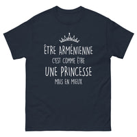 Thumbnail for T-shirt Arménien marine - Princesse et bien plus