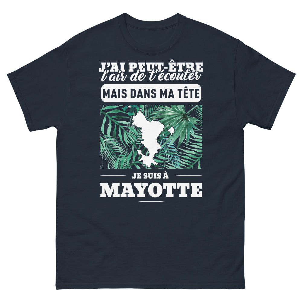 T-shirt Mayotte marine - Écouter mais rêver d'ailleurs