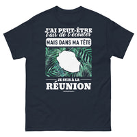 Thumbnail for T-shirt Réunionnais marine - J'ai peut-être l'air de t'écouter