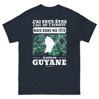 Thumbnail for T-shirt Guyane marine - J'ai Peut-Être l'Air de T'Écouter