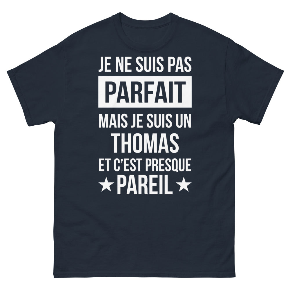 T-shirt Thomas marine - Je ne suis pas parfait mais presque