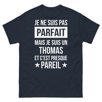 Thumbnail for T-shirt Thomas marine - Je ne suis pas parfait mais presque