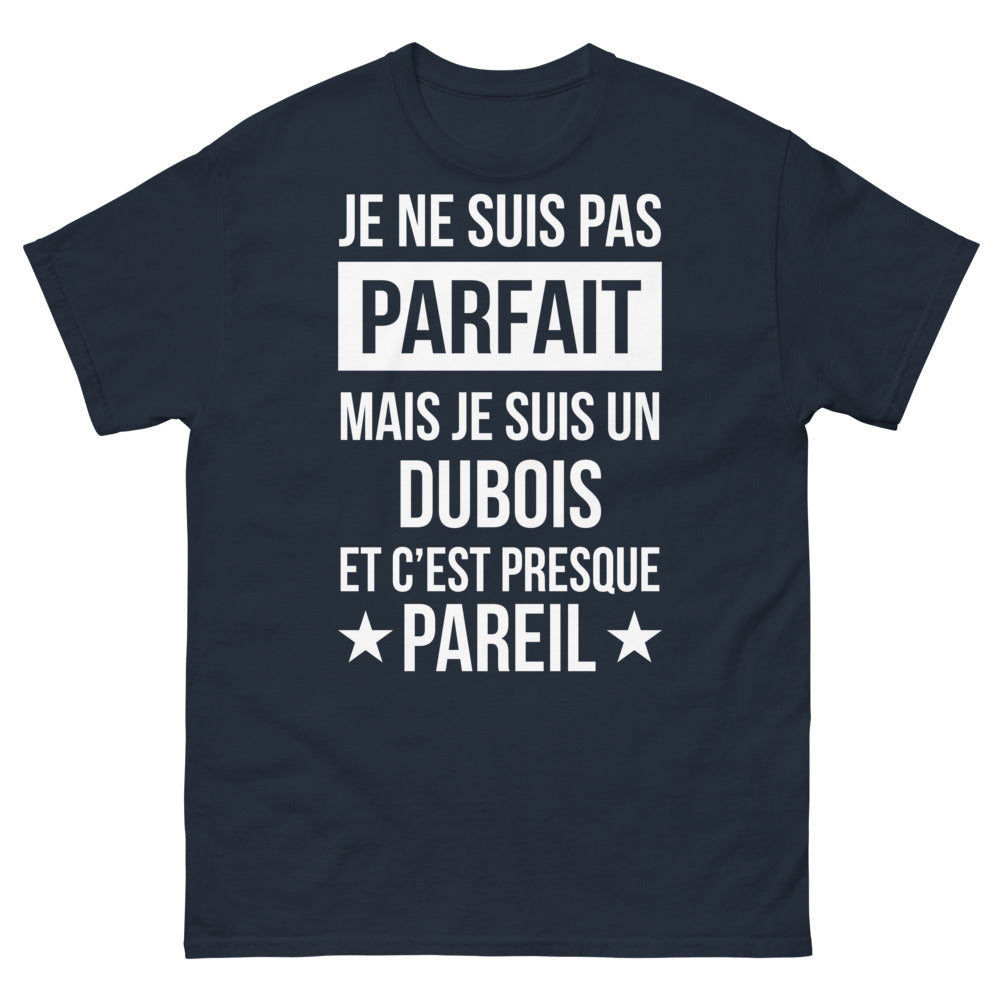 T-shirt Dubois noir dos - Je ne suis pas parfait, presque pareil