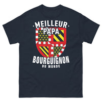 Thumbnail for T-shirt Bourgogne marine - Meilleur Papa du Monde