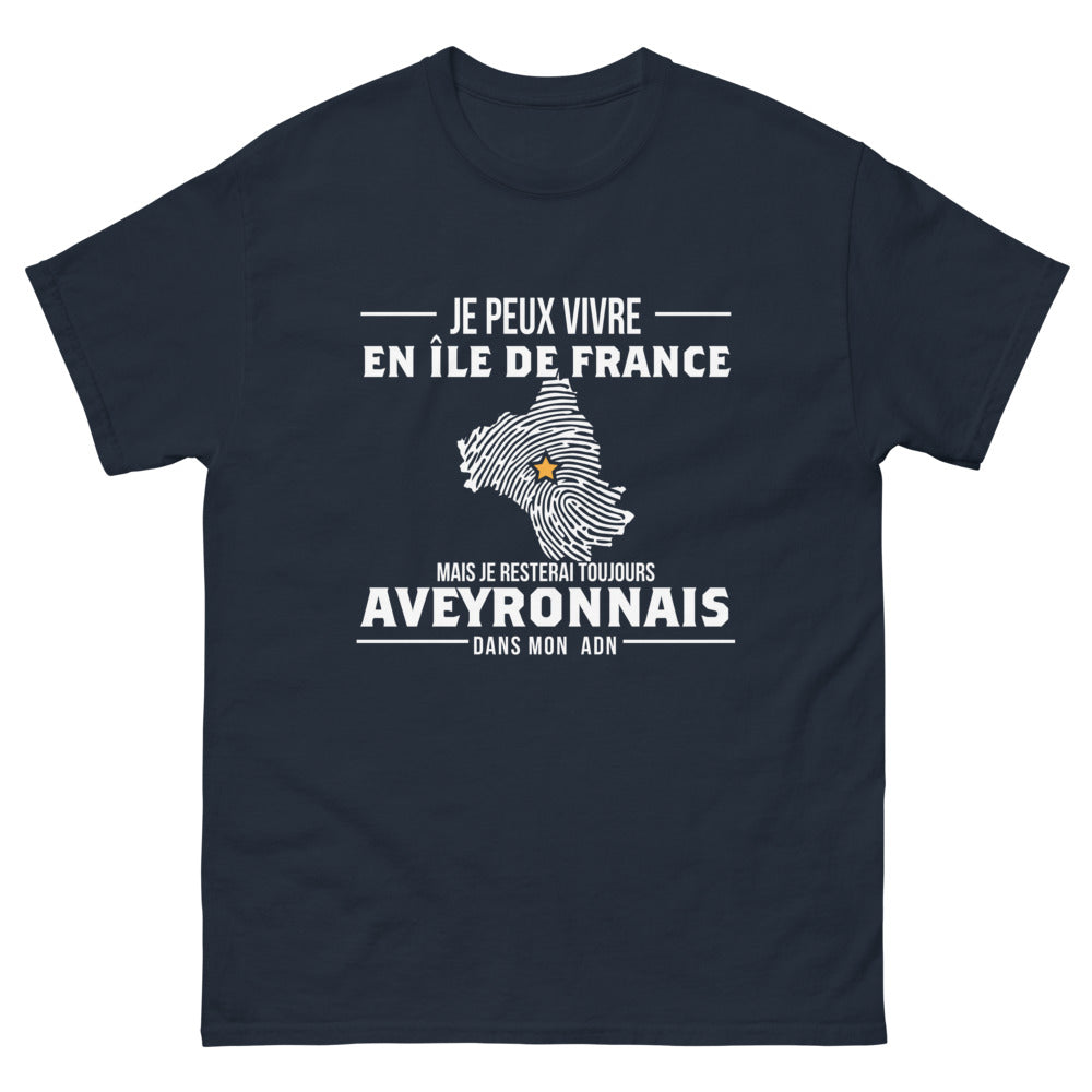 T-shirt Aveyron marine - Je peux vivre en Île-de-France