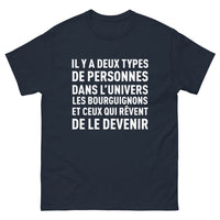 Thumbnail for T-shirt Bourgogne marine - Deux types de personnes dans l'univers