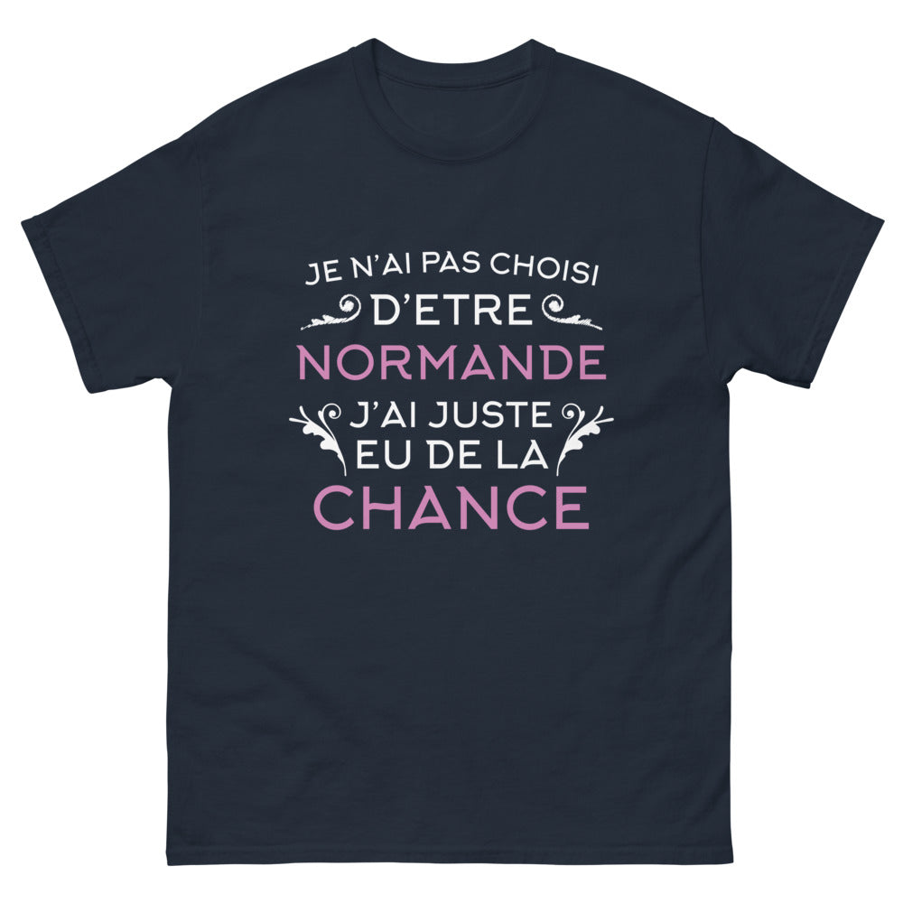 T-shirt Normand marine - Je n'ai pas choisi d'être Normande