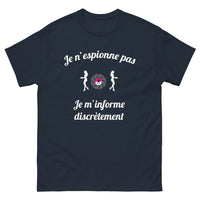 Thumbnail for T-shirt Espions en Herbe marine - Je n'espionne pas, je m'informe discrètement