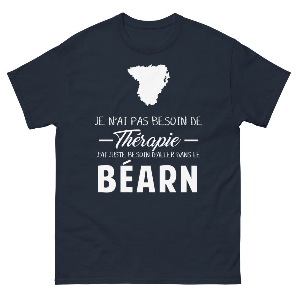 T-shirt Béarn marine - Pas besoin de thérapie, juste du fromage