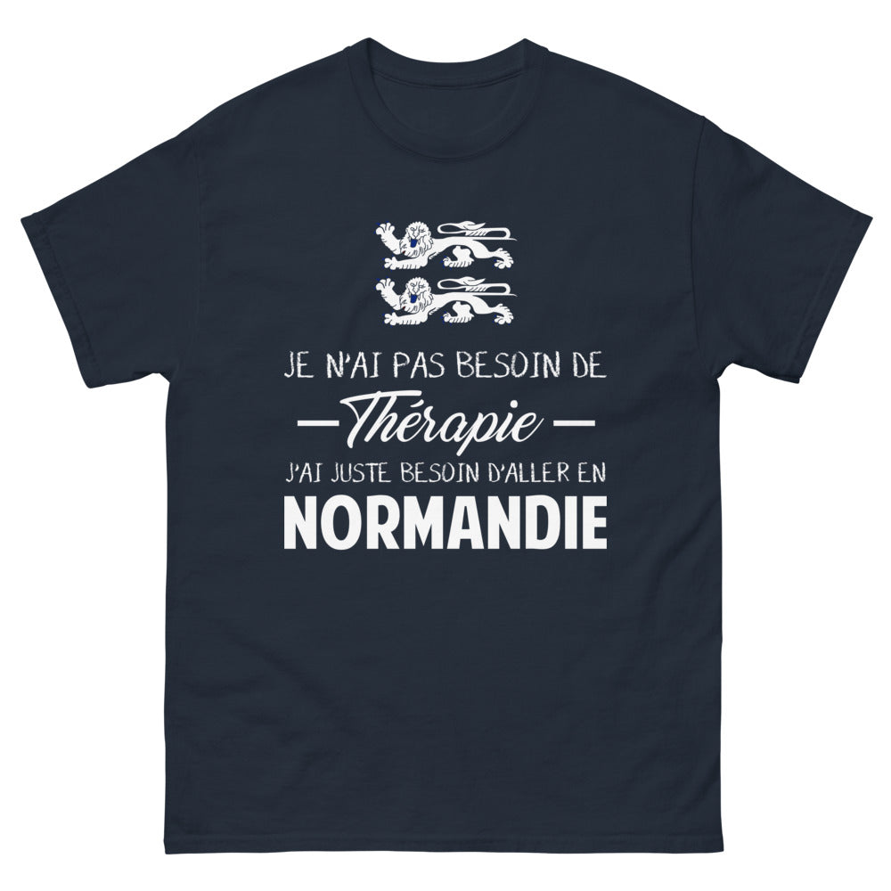 T-shirt Normandie marine - Pas besoin de thérapie