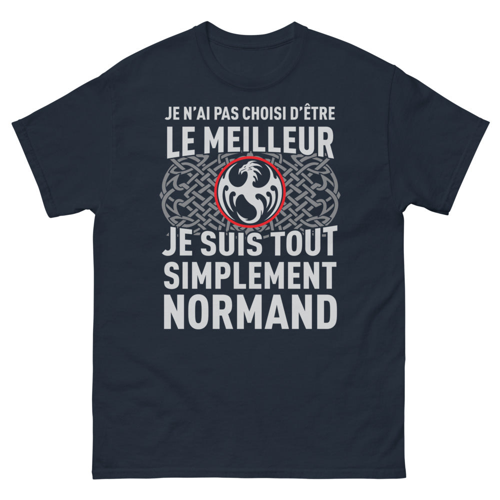 T-shirt Normand marine - Je n'ai pas choisi d'être le meilleur