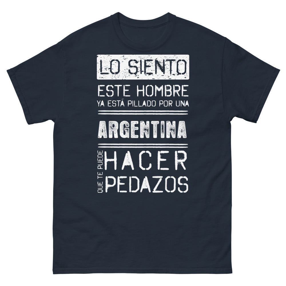 T-shirt Argentine noir dos - Este Hombre Está Pillado