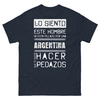 Thumbnail for T-shirt Argentine noir dos - Este Hombre Está Pillado