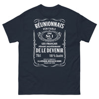 Thumbnail for T-shirt Réunionnais bleu marine - Authentique et fier