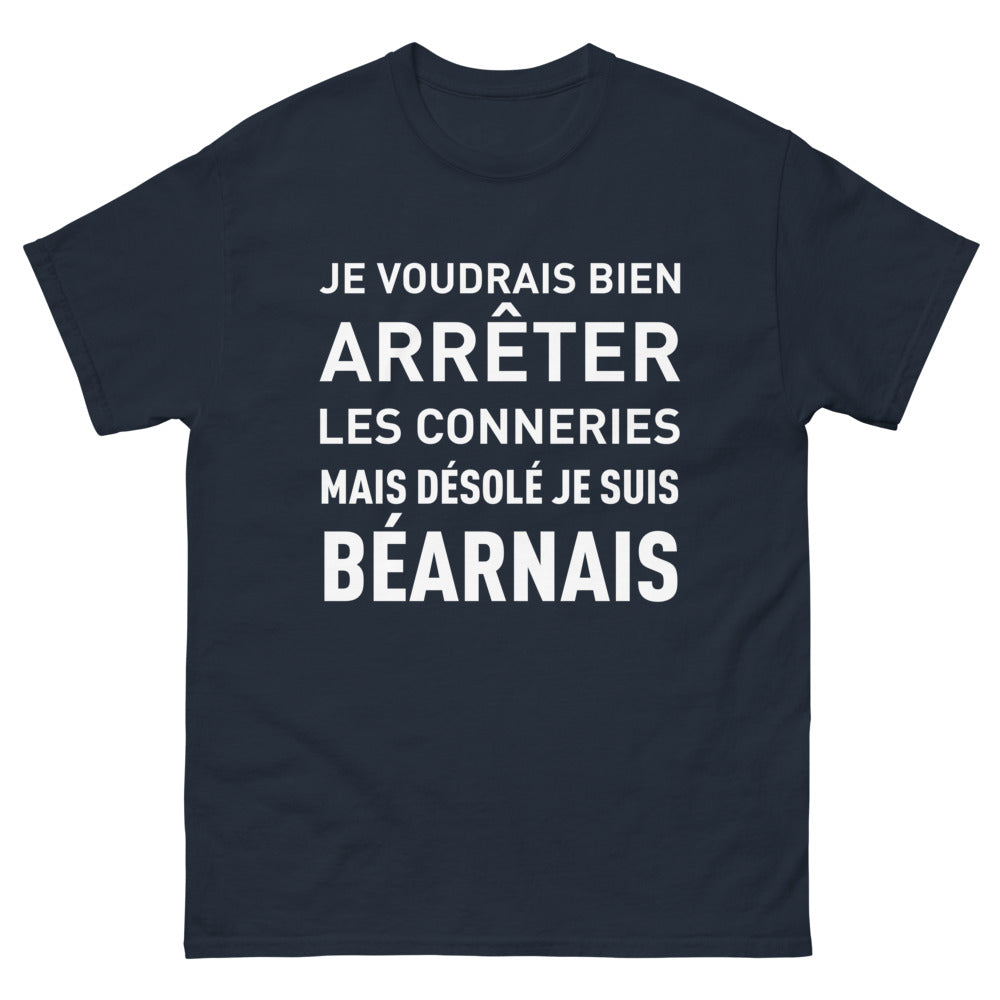 T-shirt Béarnais marine - Désolé, je suis en mode conneries