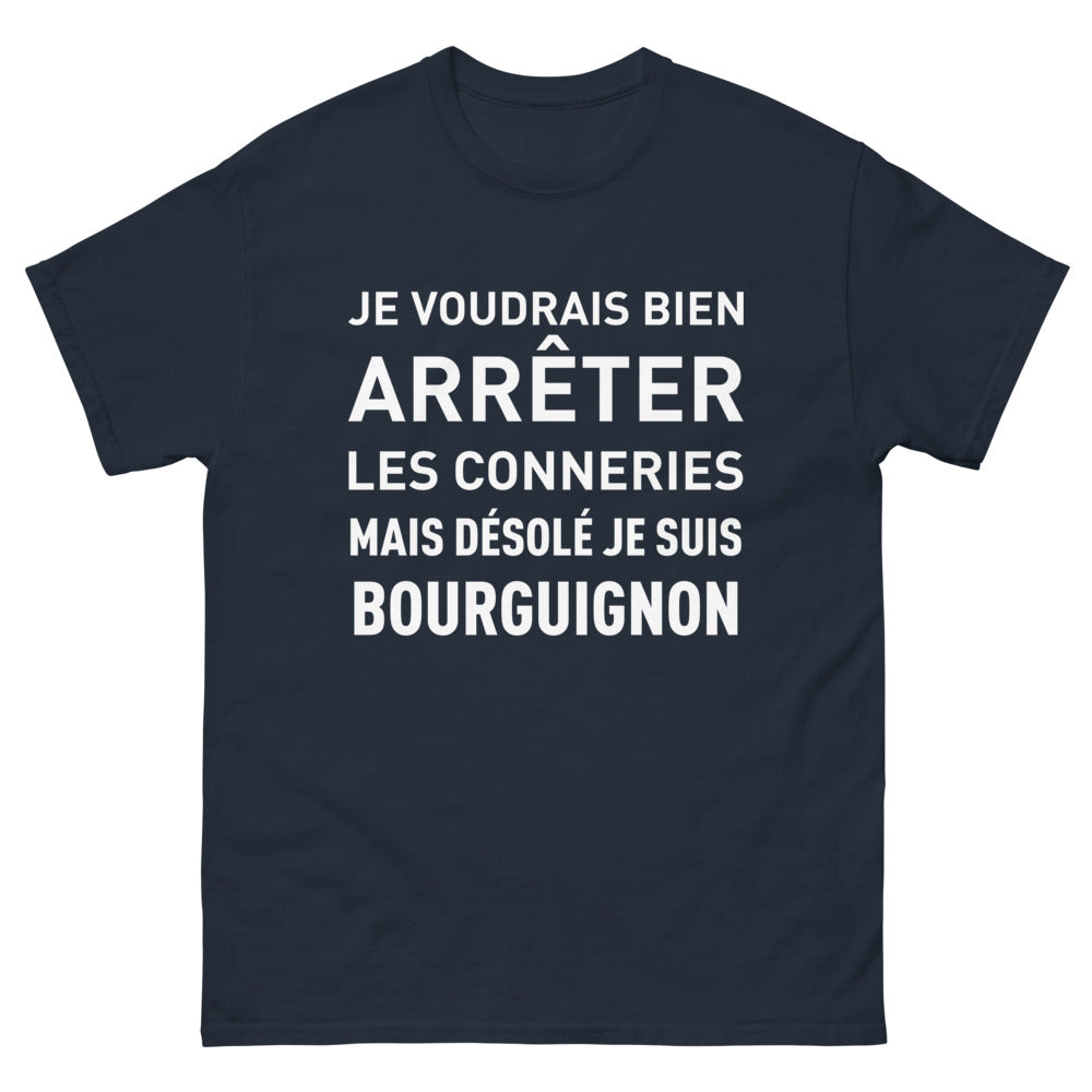 T-shirt Bourgogne marine - Je suis Bourguignon !