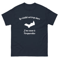 Thumbnail for T-shirt Porquerolles marine - La réalité est trop dure