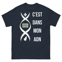 Thumbnail for T-shirt régional noir dos - C'est dans mon ADN design amusant