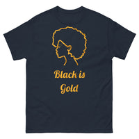 Thumbnail for T-shirt élégance noir dos - Black is Gold design