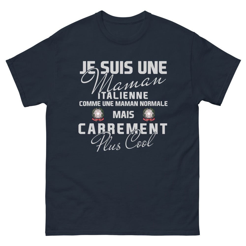 T-shirt Italie marine - Je suis une maman italienne cool