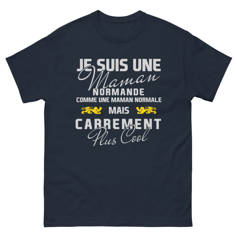 T-shirt Normandie marine - Maman comme une maman normale mais plus cool