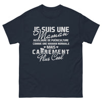 Thumbnail for T-shirt Maman Auxiliaire marine - Je suis une maman normale, mais plus cool