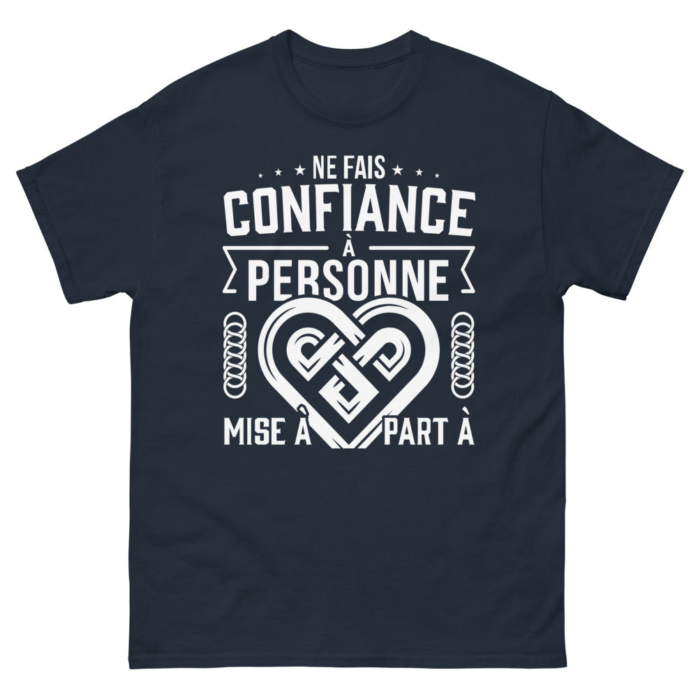 T-shirt Breton noir dos - Ne fais confiance à personne