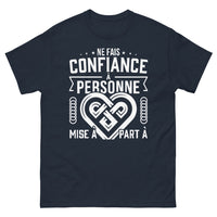 Thumbnail for T-shirt Breton noir dos - Ne fais confiance à personne