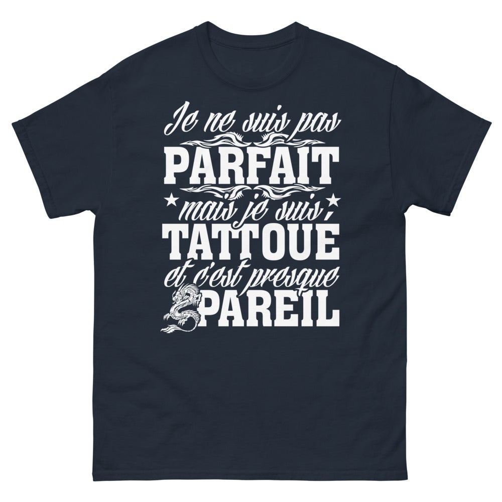 T-shirt tatouage marine - Je ne suis pas parfait, mais tatoué