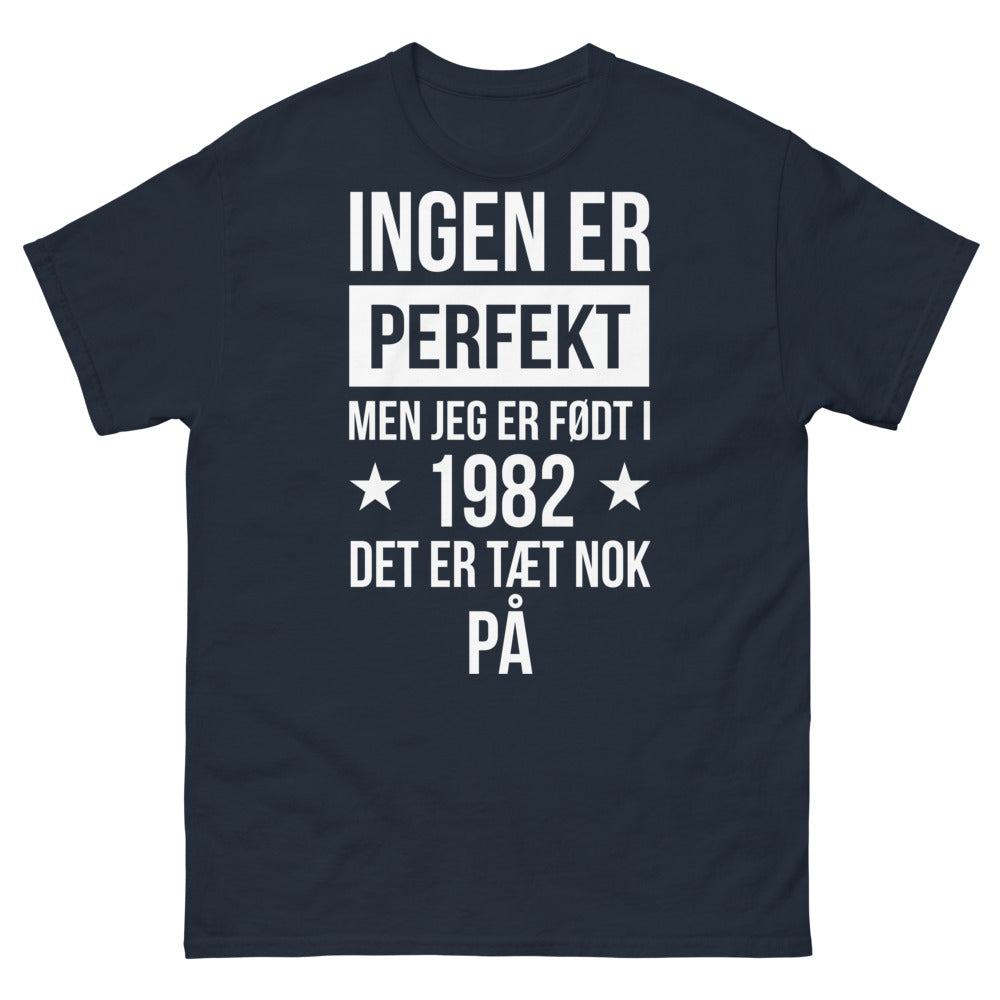 T-shirt 1982 noir dos - Ingen er Perfekt, men Jeg er Født i 1982