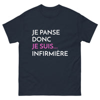 Thumbnail for T-shirt Infirmière marine - Je Panse Donc Je Suis