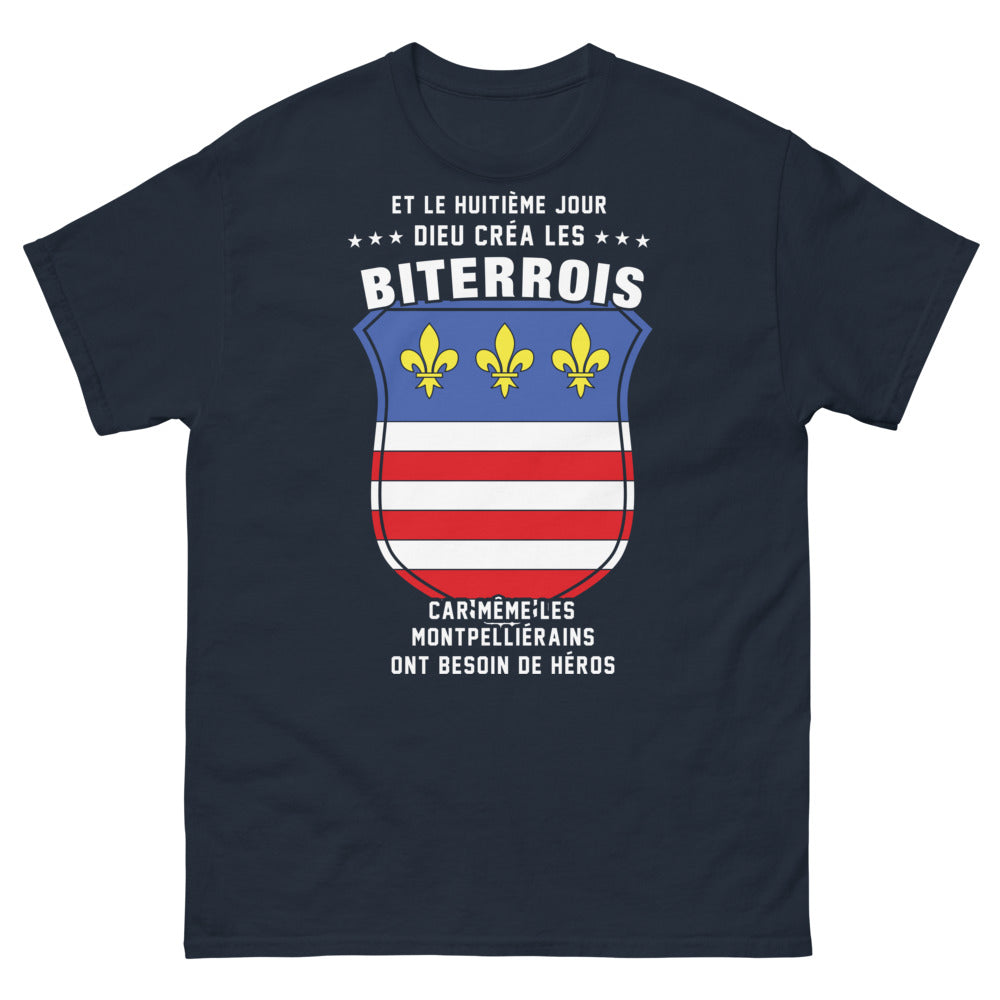 T-shirt Biterrois marine - Un héros pour Montpellierains