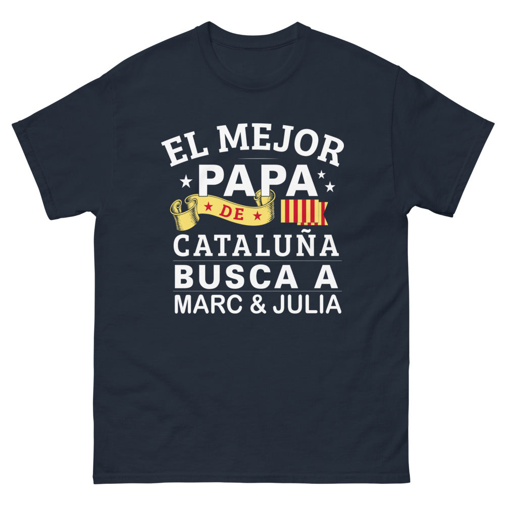 T-shirt Catalogne marine - El Mejor Papá de Cataluña
